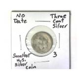 No Date 3 Three Cent Silver