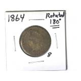 Scarce Error --1864 180 Degree Rotated Die IH Cent