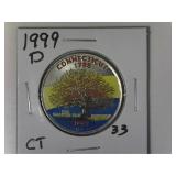 1999-P CT Colorized State Quarter