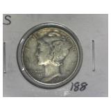 1940-S Mercury Dime