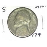 1945-S 35% Silver Jefferson Nickel