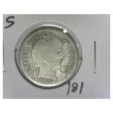 1912-S Barber Dime