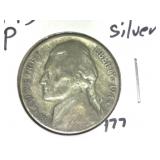 1945-P 35% Silver Jefferson Nickel