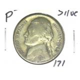 1943-P 35% Silver Jefferson Nickel