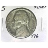 1944-S 35% Silver Jefferson Nickel