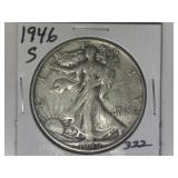 1946-S Walking Liberty Half Dollar