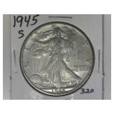 1945-S Walking Liberty Half Dollar