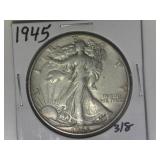 1945 Walking Liberty Half Dollar