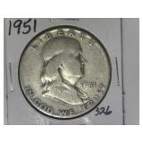 1951 Franklin Half Dollar