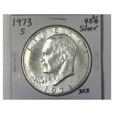 1973-S 40% Silver Ike Dollar
