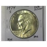 1974-S 40% Silver Ike Dollar