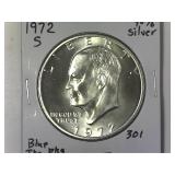 1972-S 40% Silver Ike Dollar