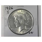 1926-S Peace Silver Dollar