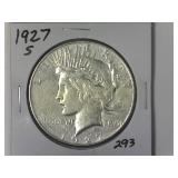 1927-S Peace Silver Dollar