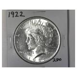 1922 Peace Silver Dollar