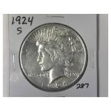1924-S Peace Silver Dollar
