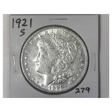 1921-S Morgan Silver Dollar