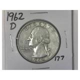 1962-D Washington Quarter