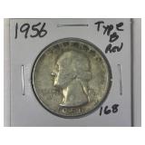 1956 Type B Rev Washington Quarter