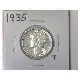 1935 Merury Dime