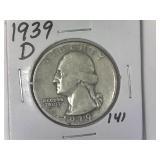 1939-D Washington Quarter