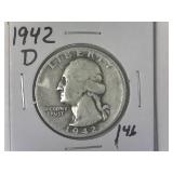 1942-D Washington Quarter