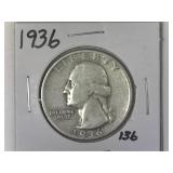 1936 Washington Quarter