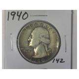 1940 Washington Quarter