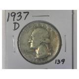 1937-D Washington Quarter