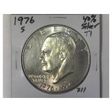 1976-S T-1 40% Silver Ike Dollar