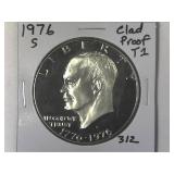 1976-S T-1 Clad Proof Ike Dollar