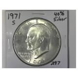 1971-S 40% Silver Ike Dollar