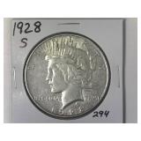 1928-S Peace Silver Dollar