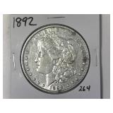 1892 Morgan Silver Dollar