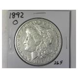 1892-O Morgan Silver Dollar
