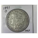 1891-O Morgan Silver Dollar