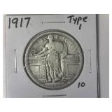 1917 Type 1 Standing Liberty Quarter
