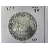 1739 Mexico Silver 8 Reale