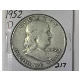 1952-D Franklin Half Dollar