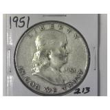 1951 Franklin Half Dollar