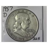 1957-D Franklin Half Dollar