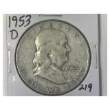 1953-D Franklin Half Dollar
