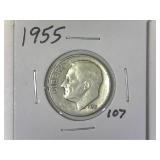 1955 Roosevelt Dime