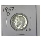 1957-D Roosevelt Dime