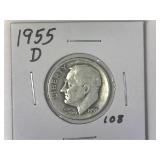 1955-D Roosevelt Dime