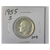 1955-S Roosevelt Dime