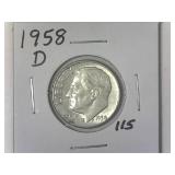 1958-D Roosevelt Dime