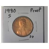 1980-S Proof Lincoln Memorial Cent