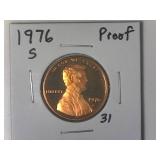 1976-S Proof Lincoln Memorial Cent