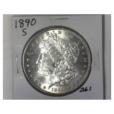 1890-S Morgan Silver Dollar